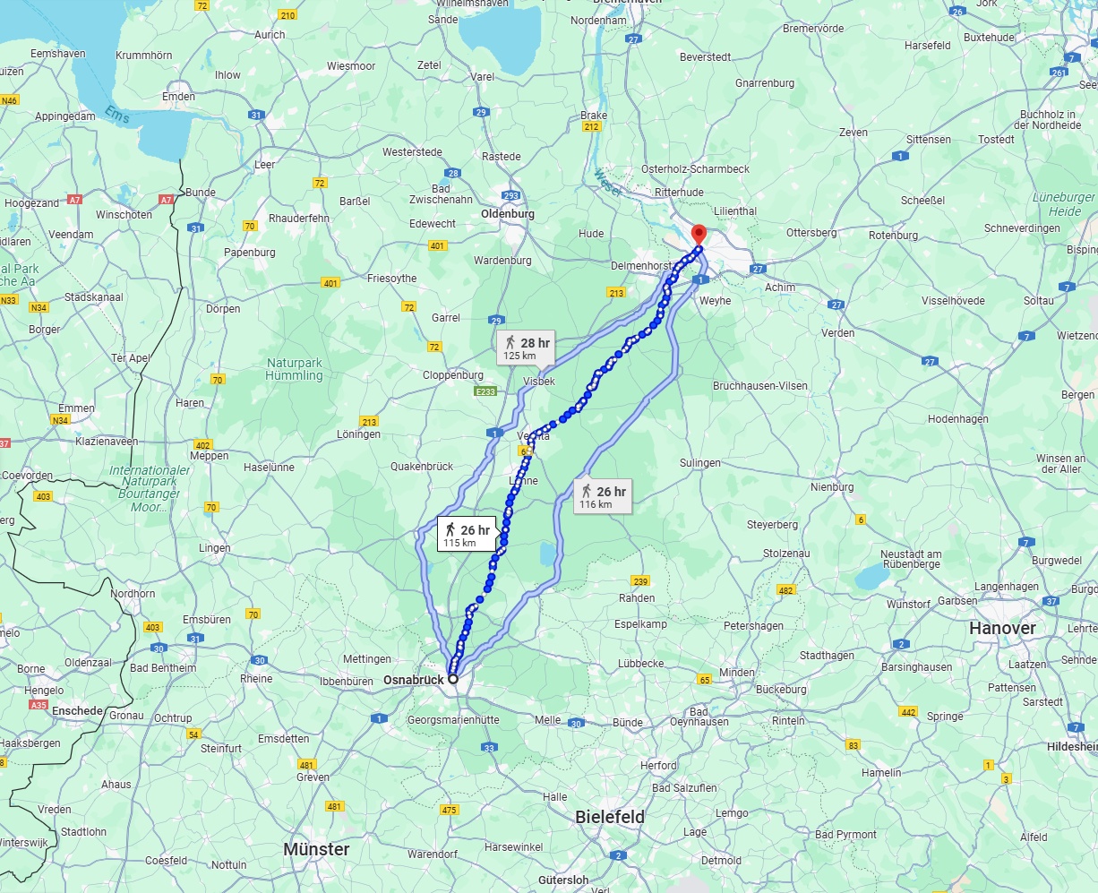 Anreise von Osnabrück Zu Bremen Über 