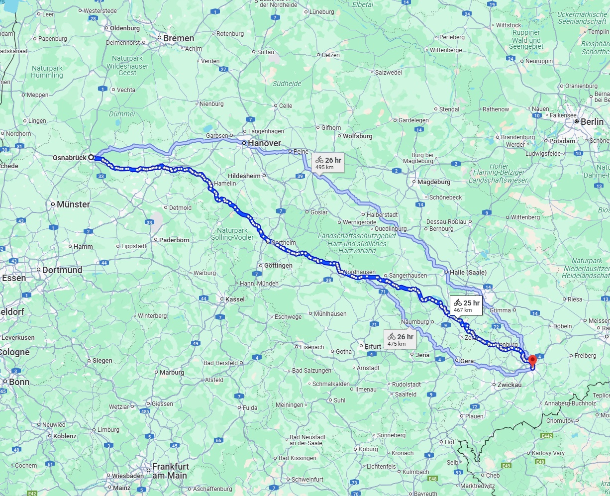 Anreise von Osnabrück Zu Chemnitz Über 