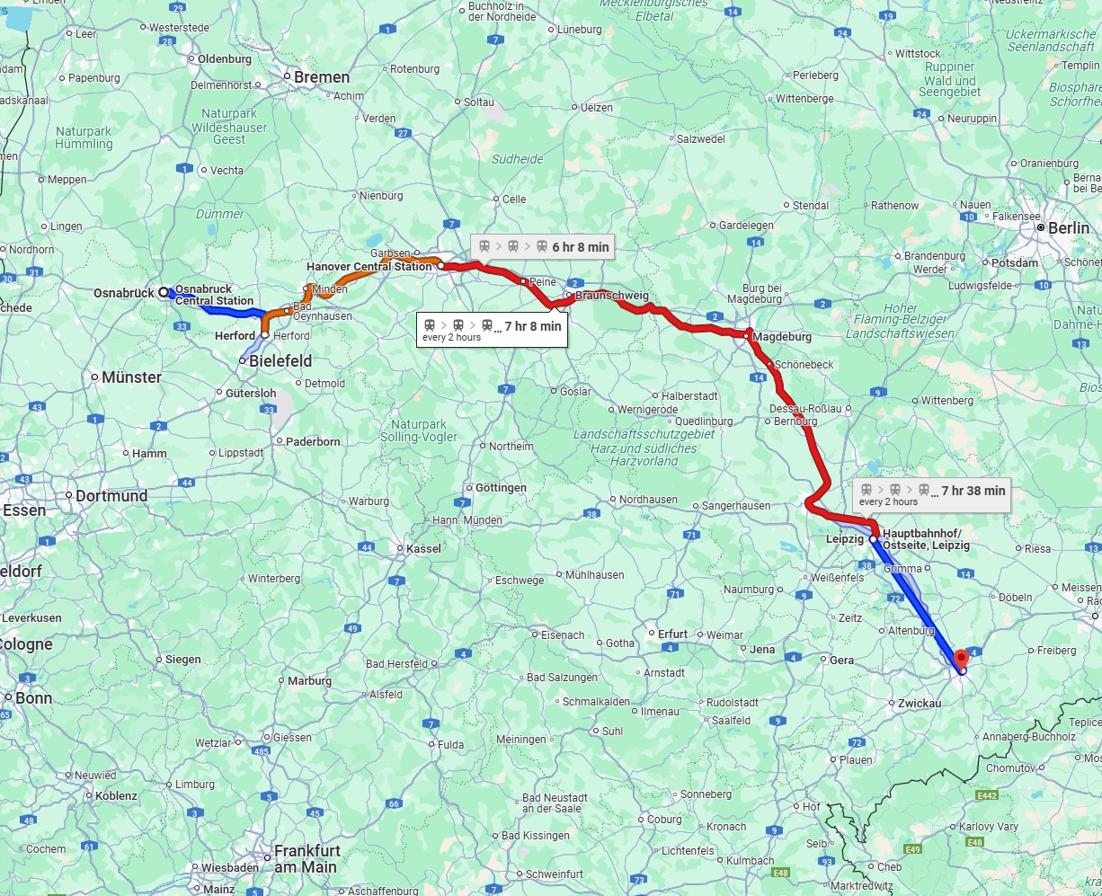 Anreise von Osnabrück Zu Chemnitz Über 