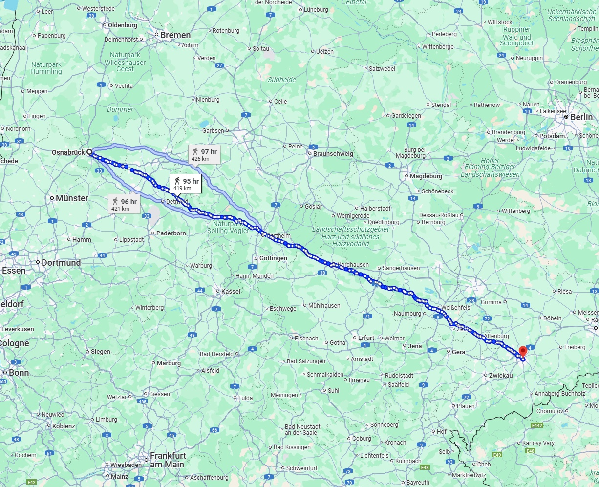 Anreise von Osnabrück Zu Chemnitz Über 