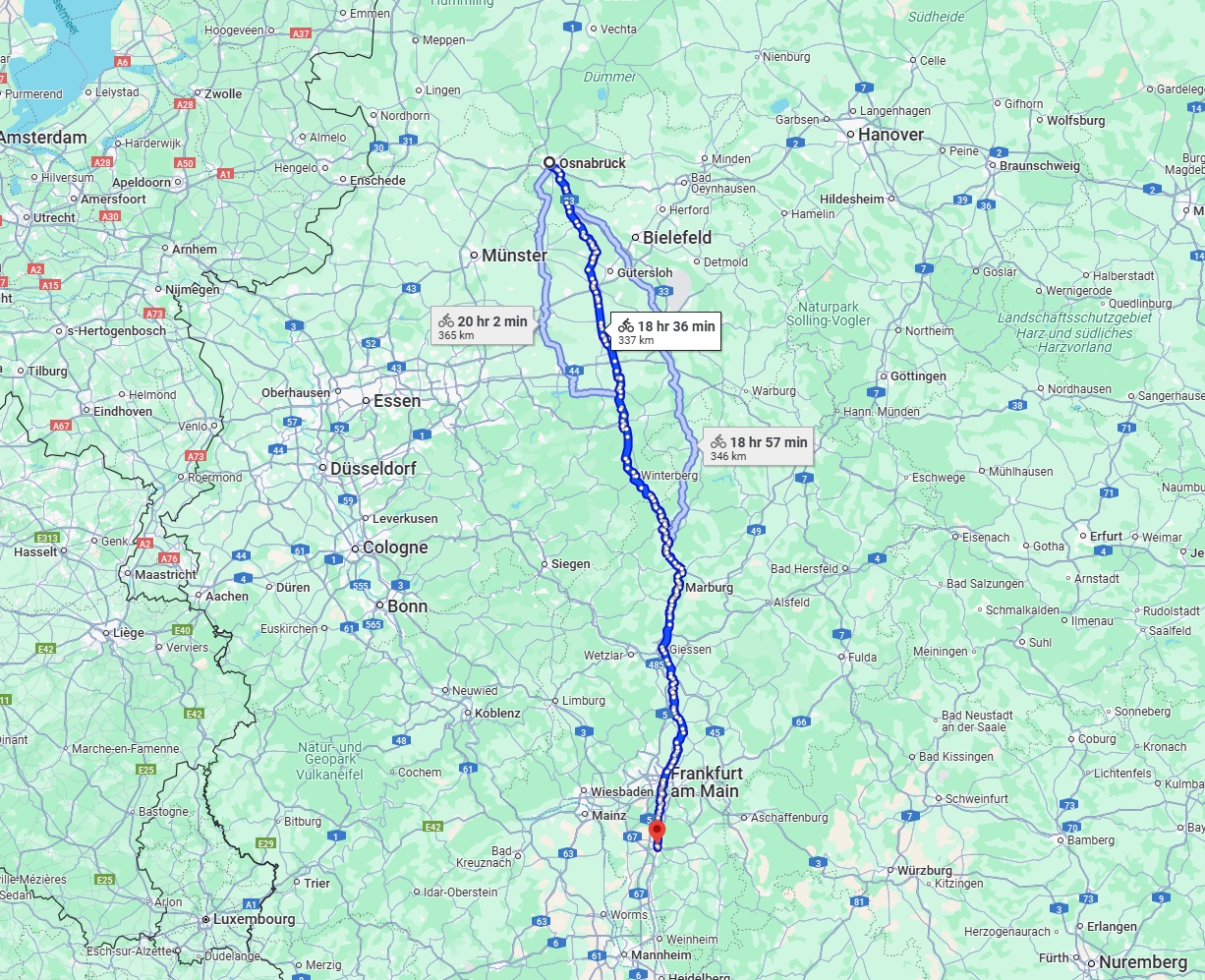 Anreise von Osnabrück Zu Darmstadt Über 