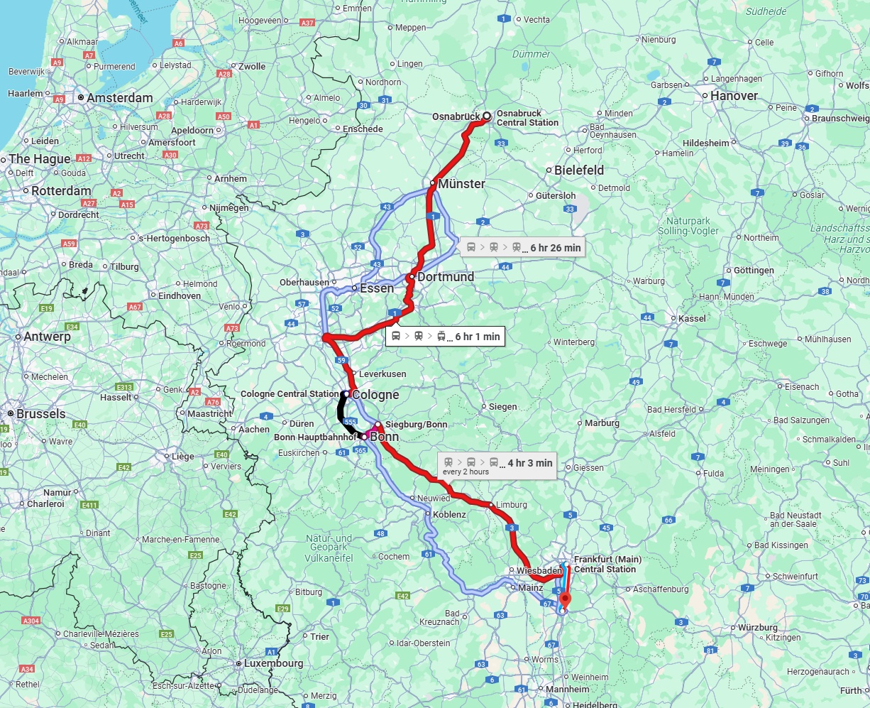Anreise von Osnabrück Zu Darmstadt Über 