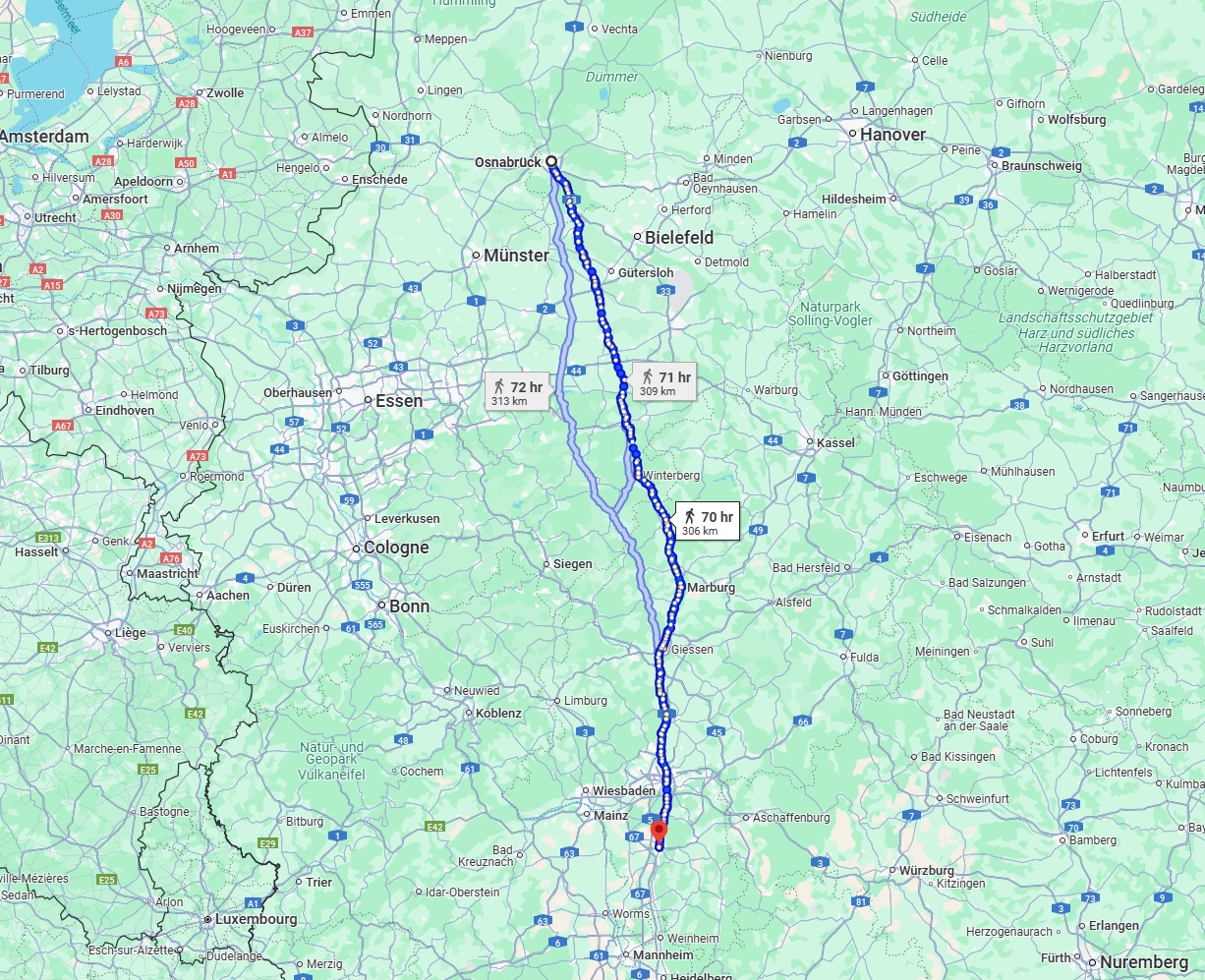 Anreise von Osnabrück Zu Darmstadt Über 