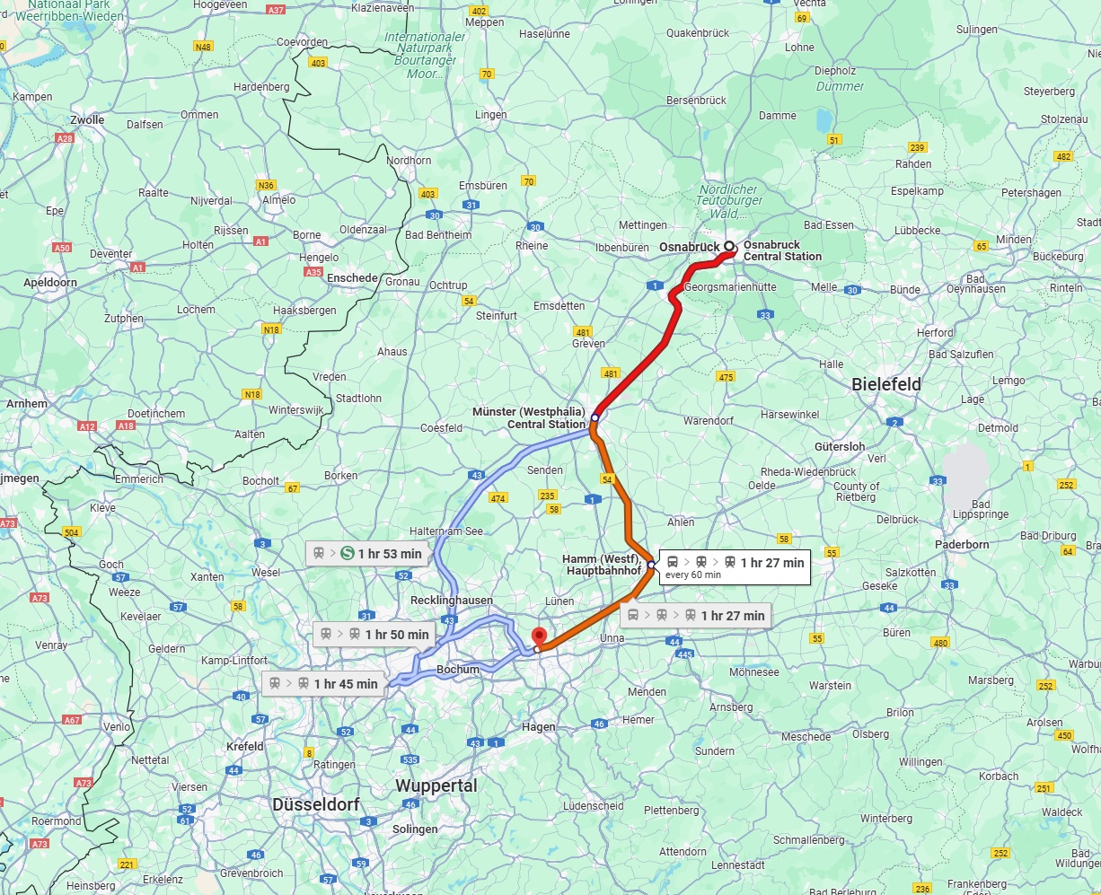 Anreise von Osnabrück Zu Dortmund Über 