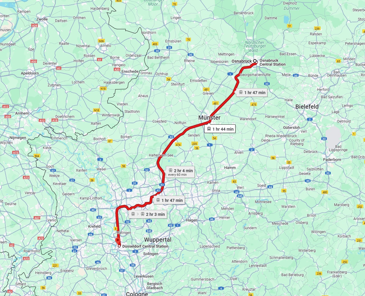 Anreise von Osnabrück Zu Düsseldorf Über 