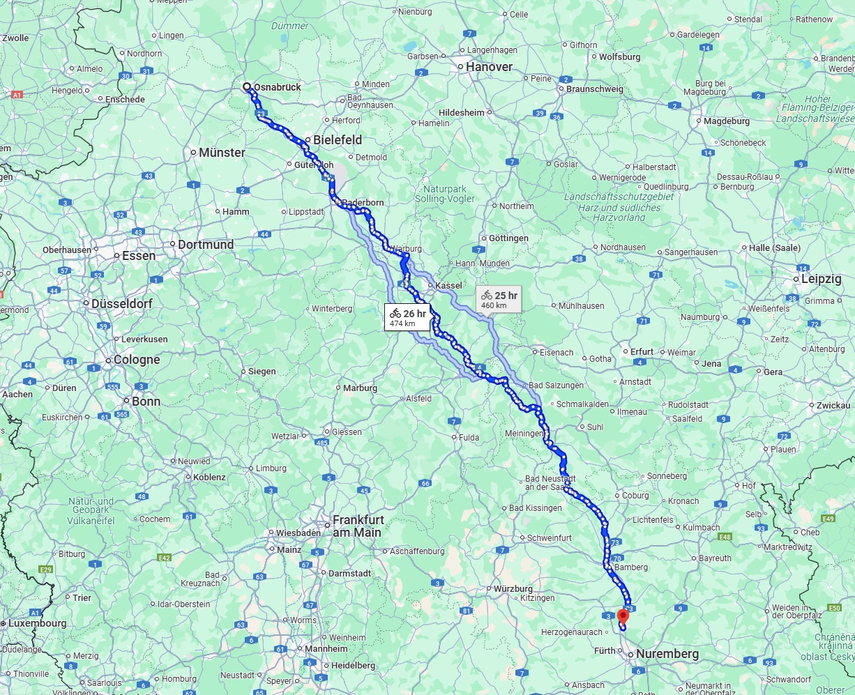 Anreise von Osnabrück Zu Erlangen Über 