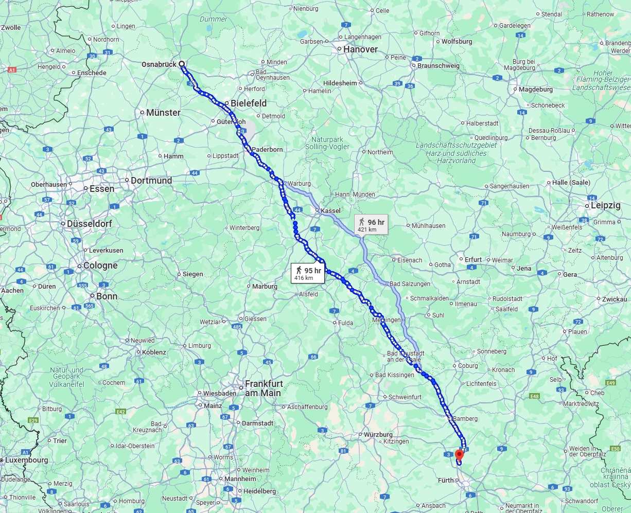 Anreise von Osnabrück Zu Erlangen Über 