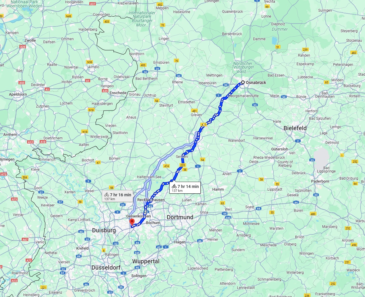 Anreise von Osnabrück Zu Essen Über 