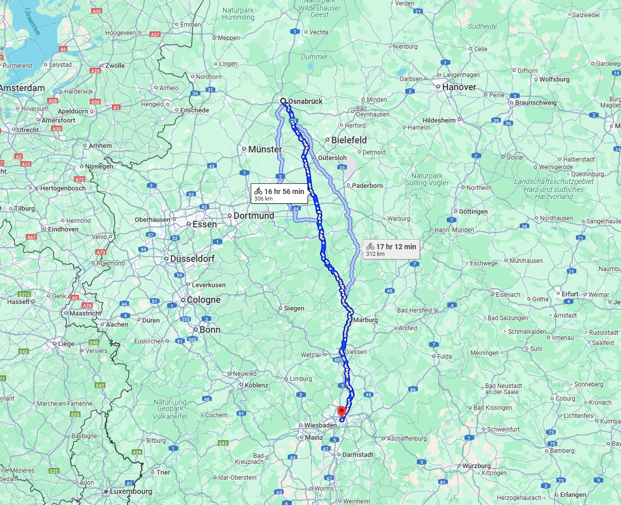 Anreise von Osnabrück Zu Frankfurt am Main Über 