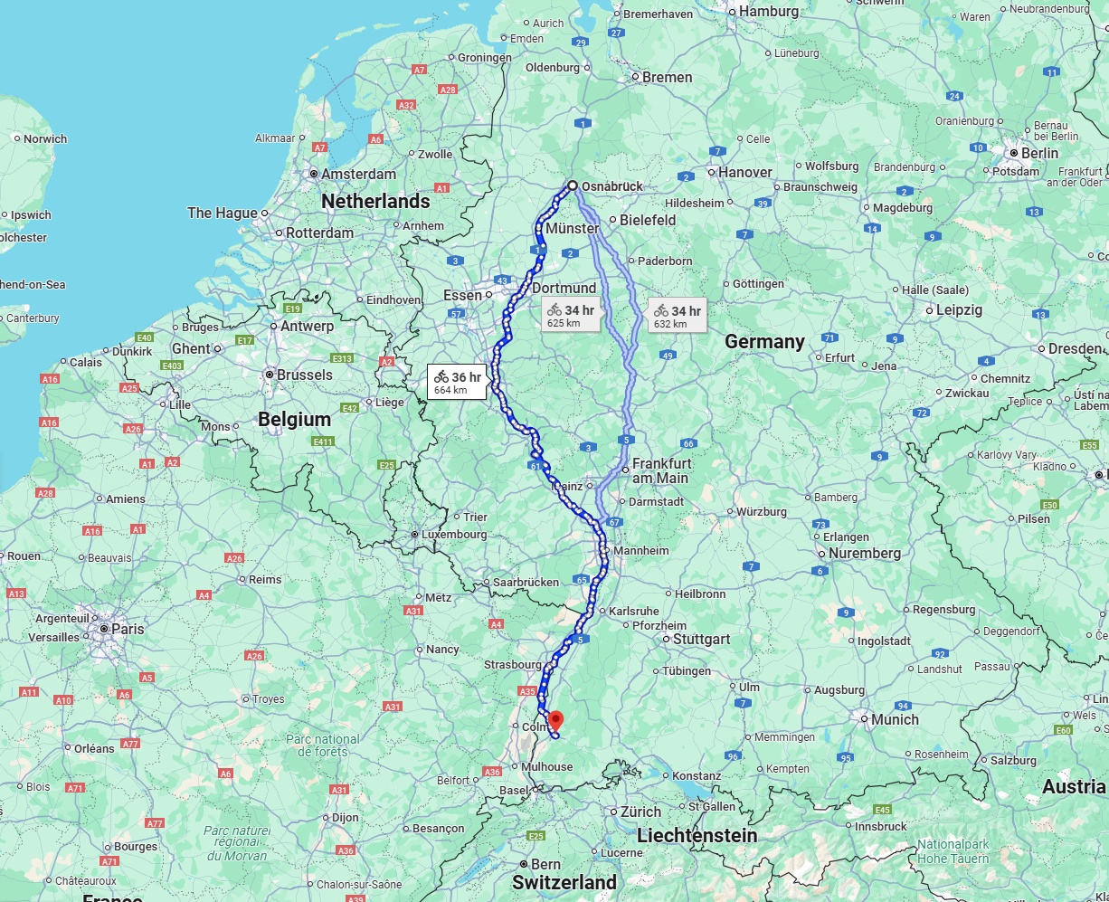 Anreise von Osnabrück Zu Freiburg im Breisgau Über 