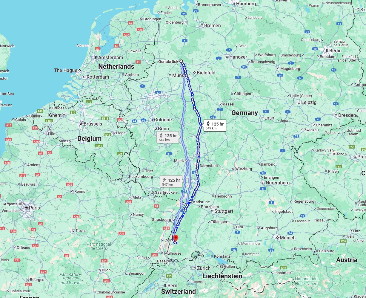 Anreise von Osnabrück Zu Freiburg im Breisgau Über 