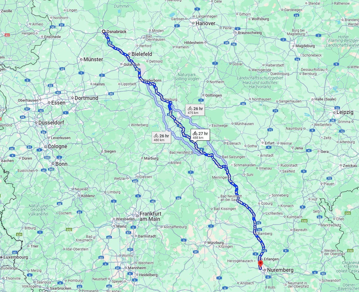 Anreise von Osnabrück Zu Fürth Über 