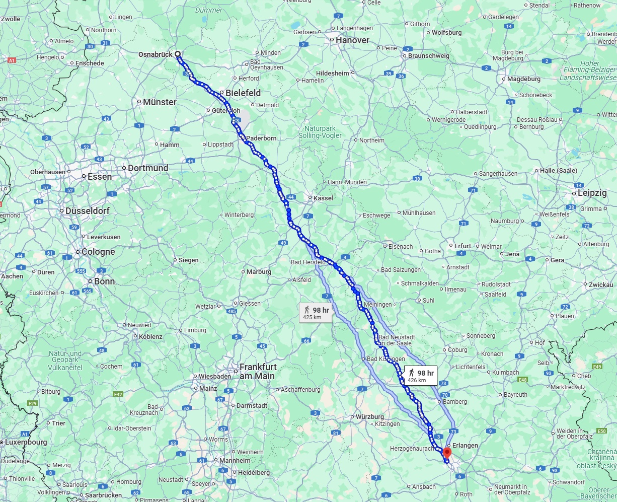 Anreise von Osnabrück Zu Fürth Über 