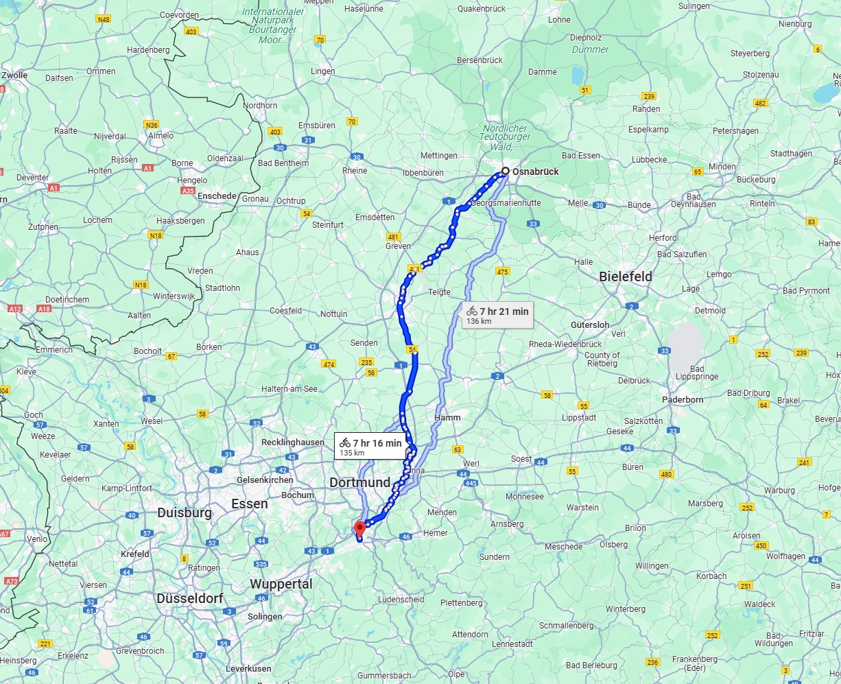 Anreise von Osnabrück Zu Hagen Über 