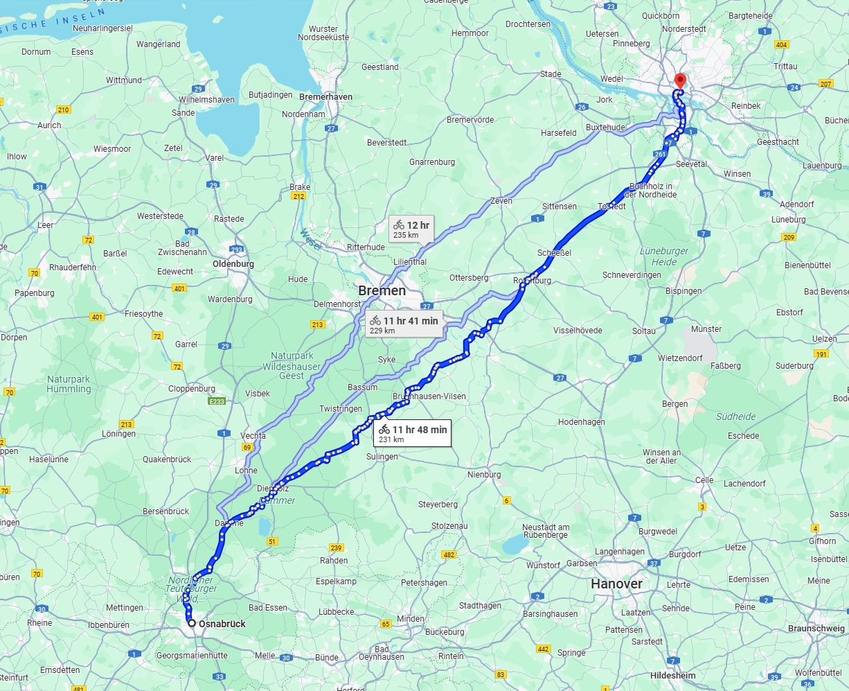 Anreise von Osnabrück Zu Hamburg Über 