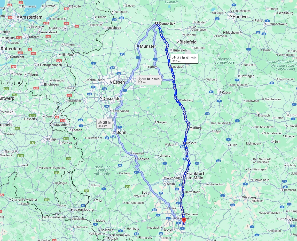 Anreise von Osnabrück Zu Heidelberg Über 