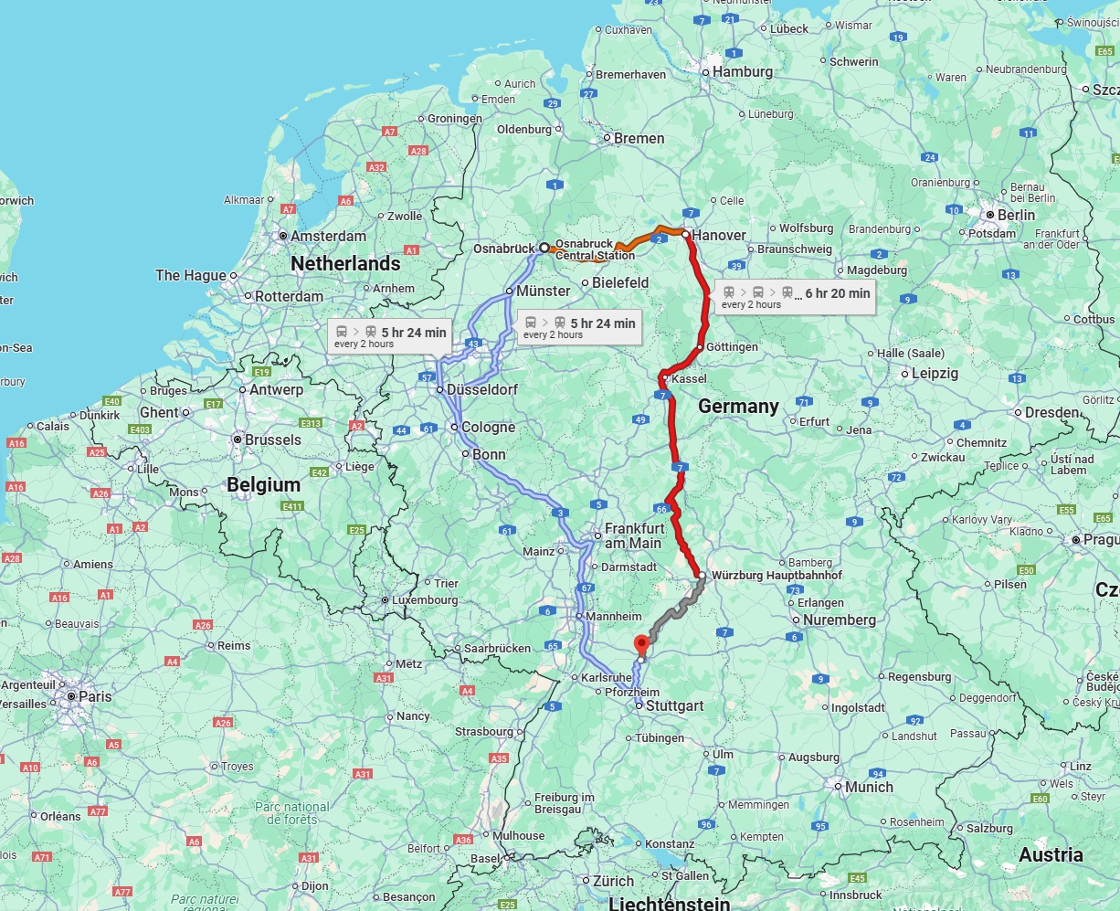 Anreise von Osnabrück Zu Heilbronn Über 