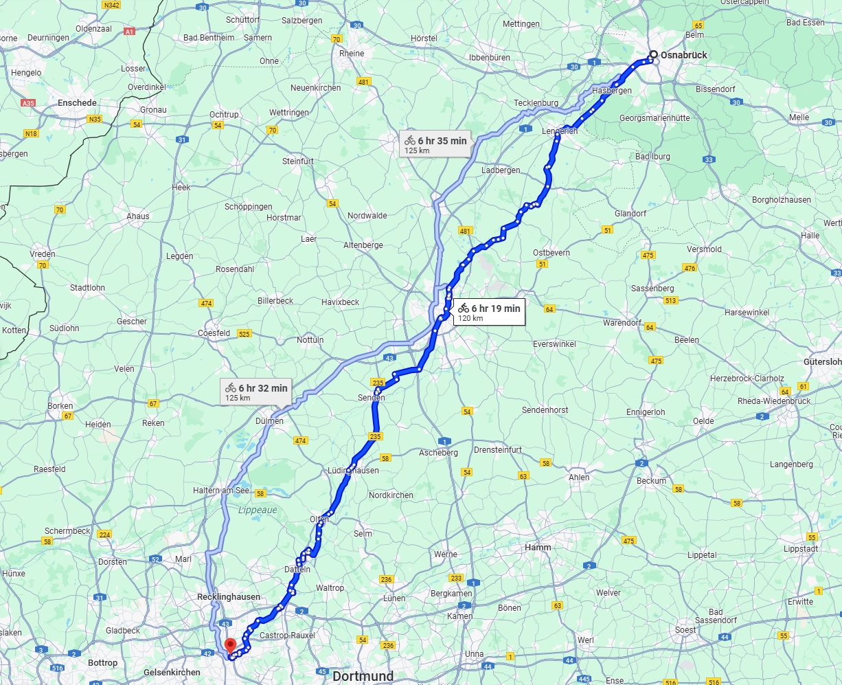 Anreise von Osnabrück Zu Herne Über 