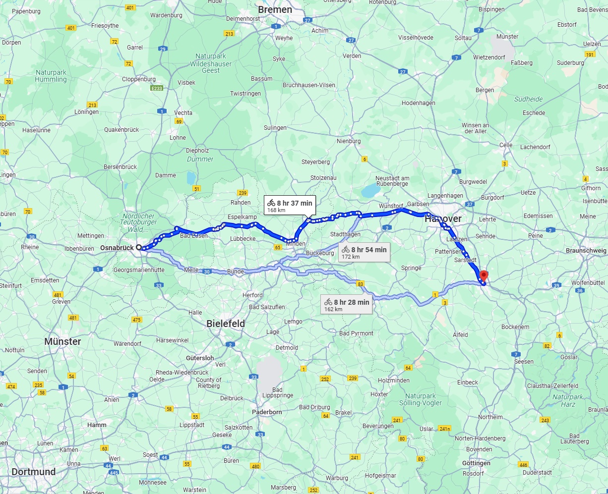 Anreise von Osnabrück Zu Hildesheim Über 