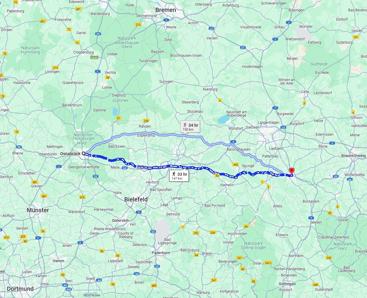 Anreise von Osnabrück Zu Hildesheim Über 