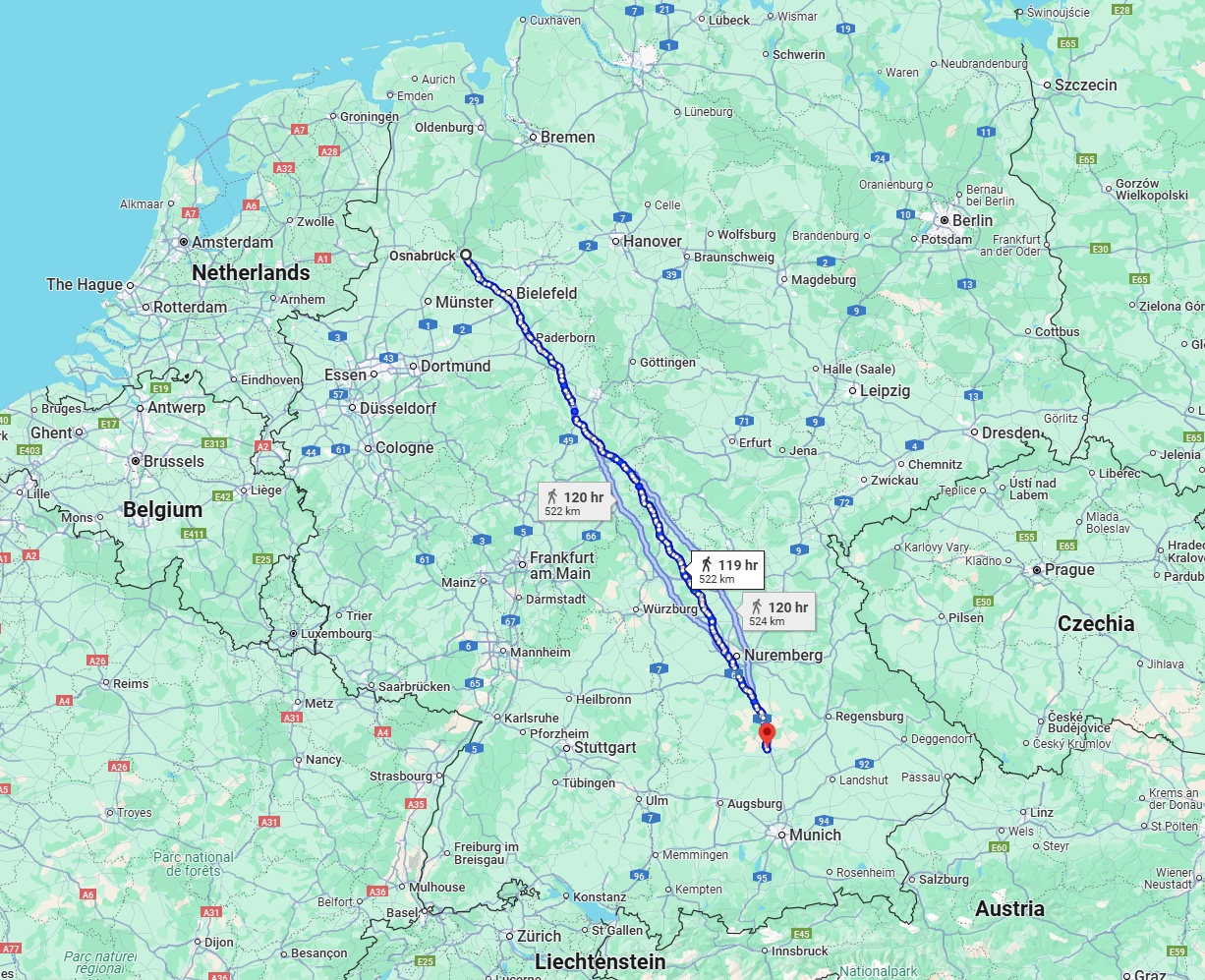 Anreise von Osnabrück Zu Ingolstadt Über 