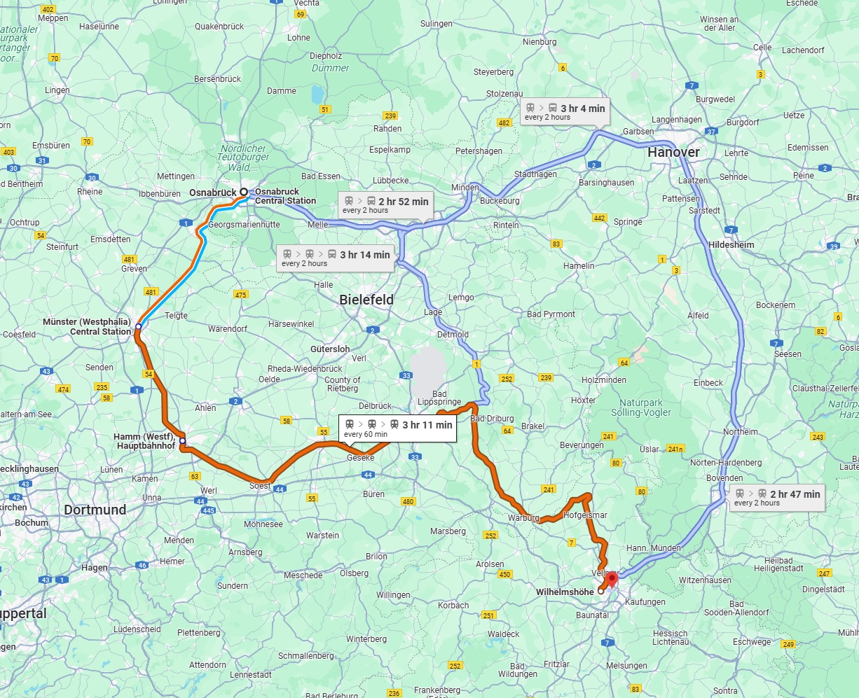 Anreise von Osnabrück Zu Kassel Über 
