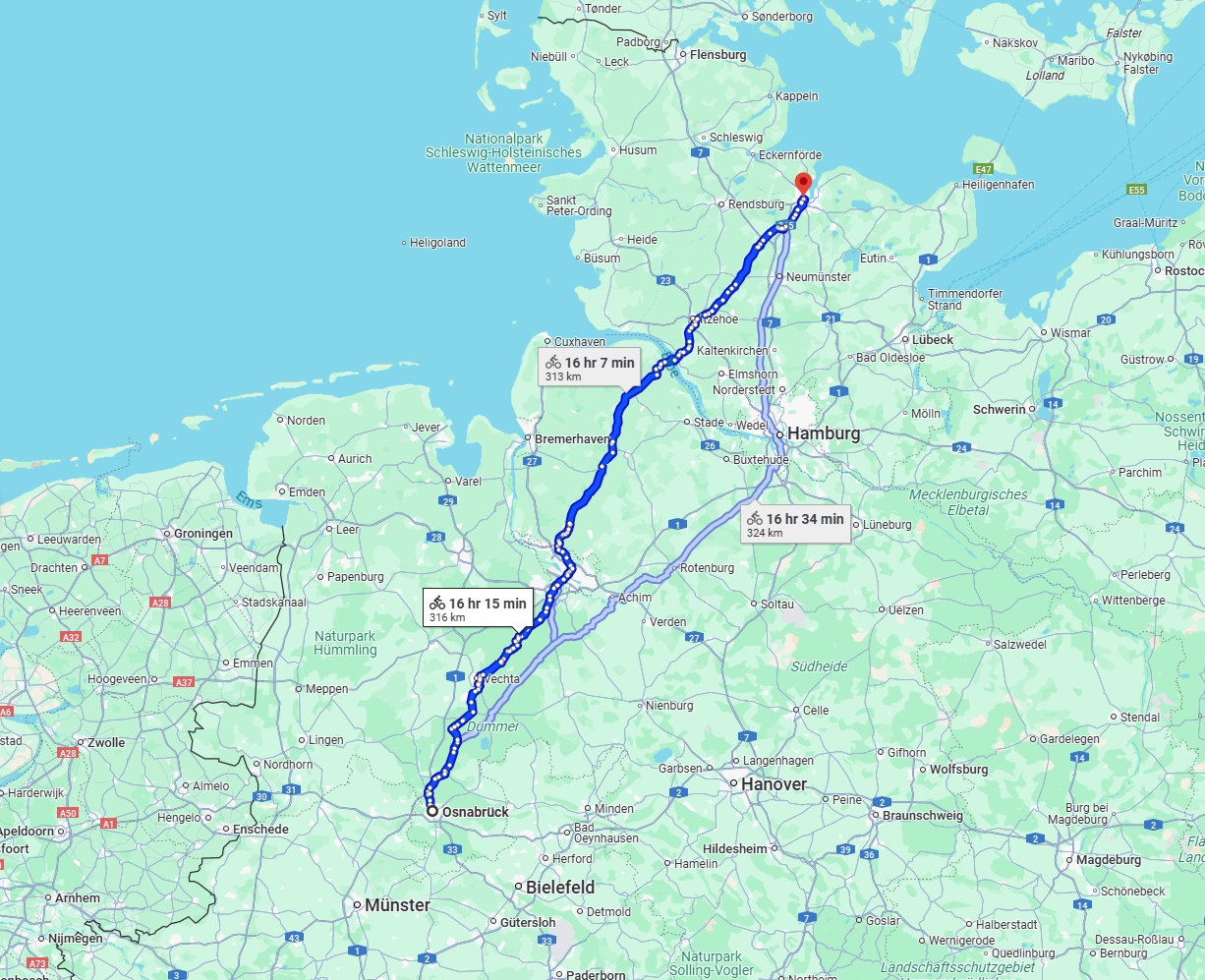 Anreise von Osnabrück Zu Kiel Über 