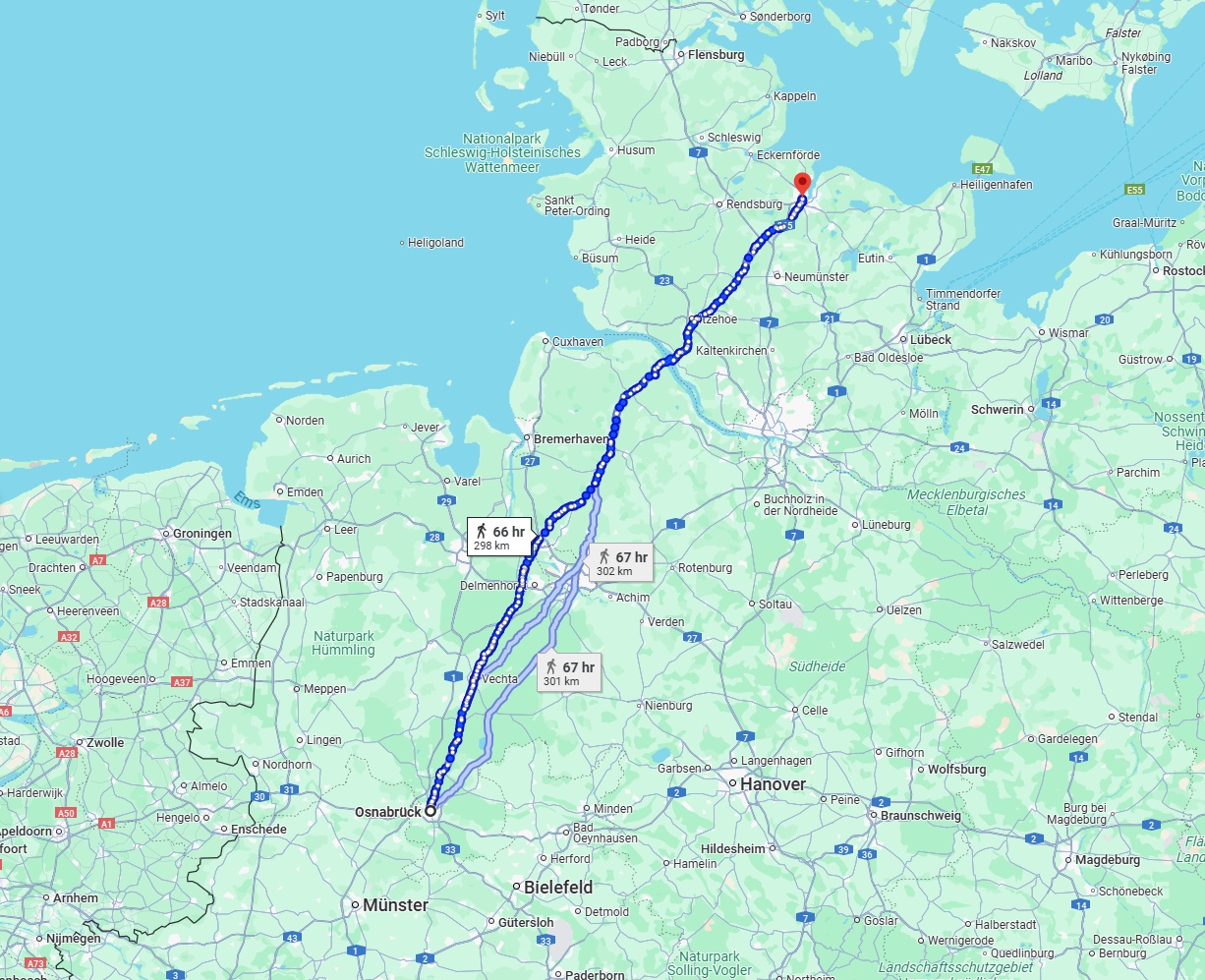 Anreise von Osnabrück Zu Kiel Über 