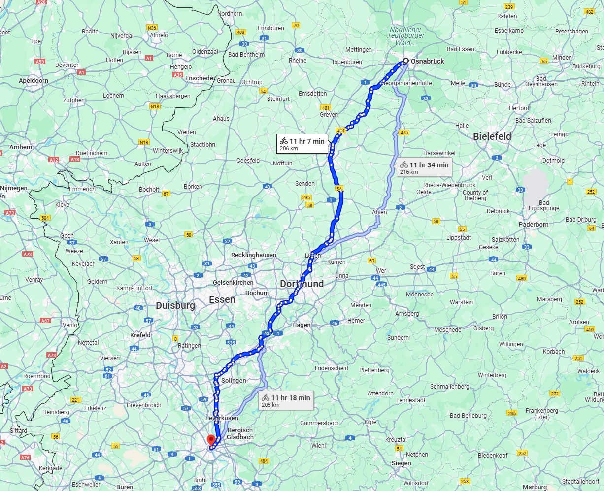 Anreise von Osnabrück Zu Köln Über 