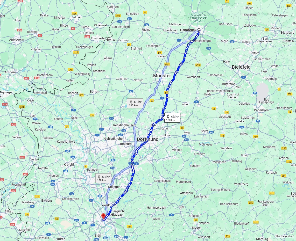 Anreise von Osnabrück Zu Köln Über 