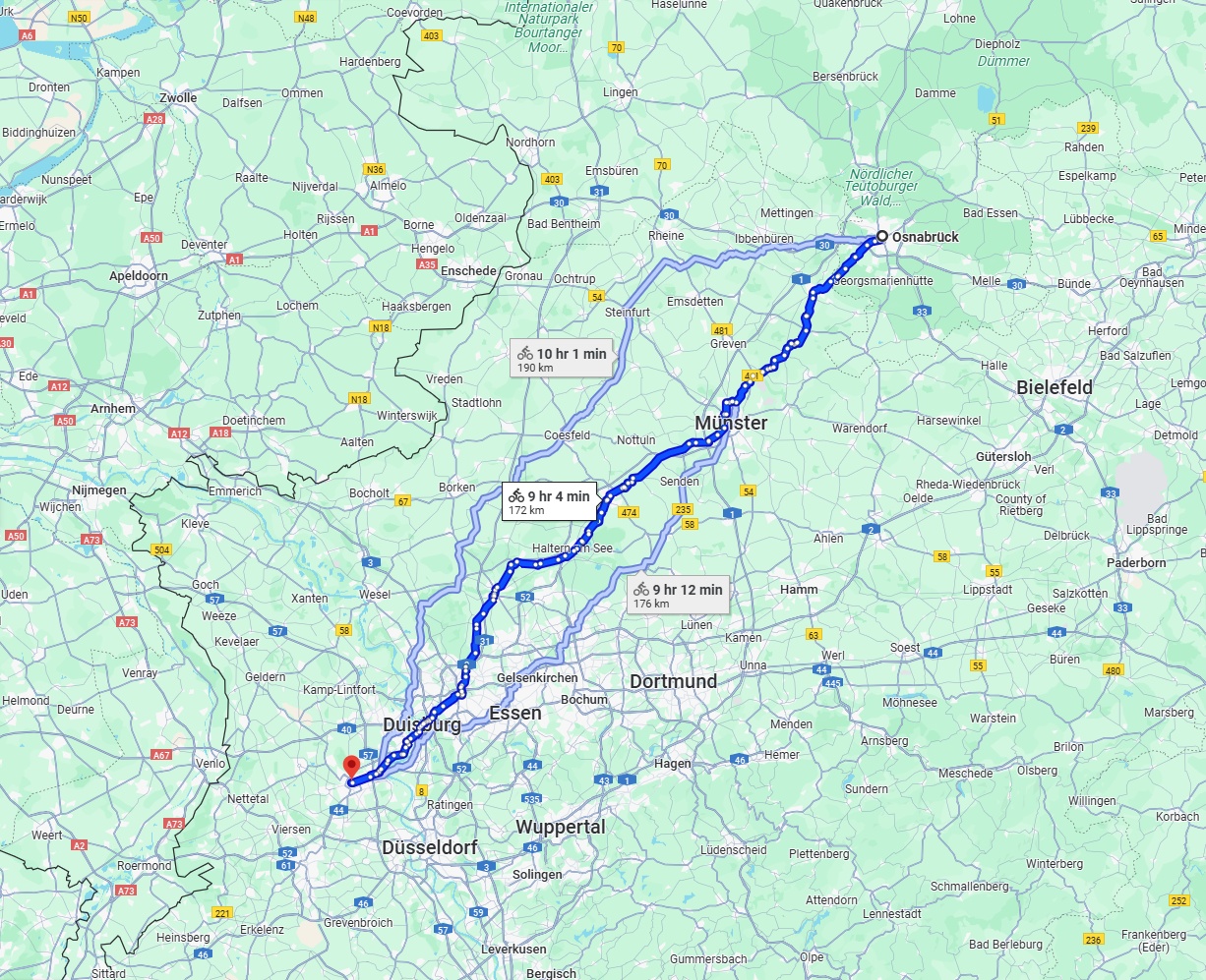 Anreise von Osnabrück Zu Krefeld Über 