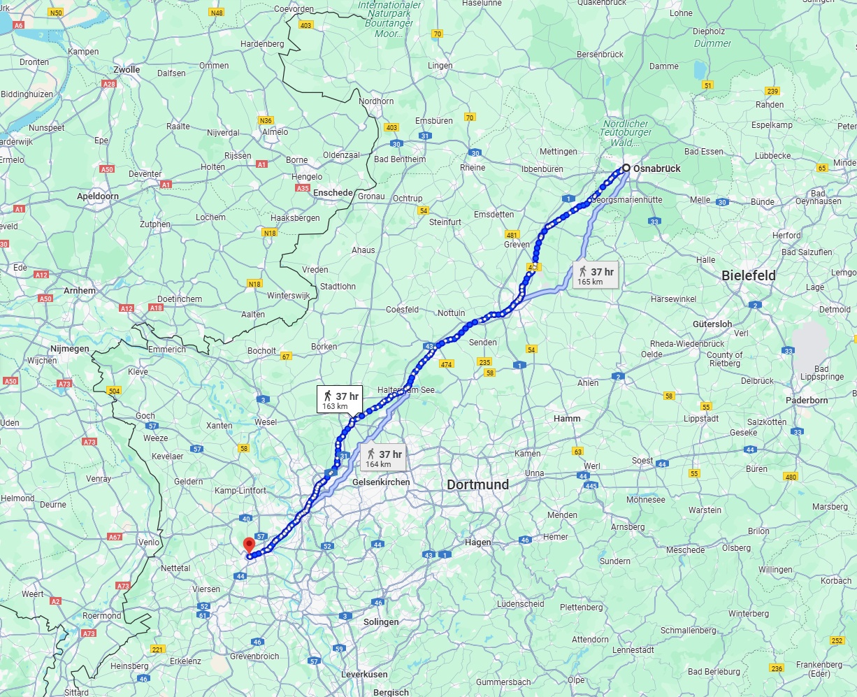 Anreise von Osnabrück Zu Krefeld Über 