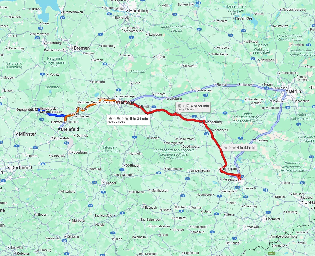 Anreise von Osnabrück Zu Leipzig Über 