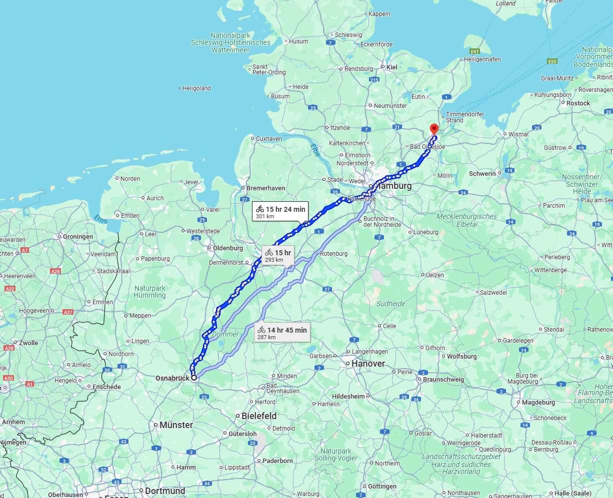 Anreise von Osnabrück Zu Lübeck Über 