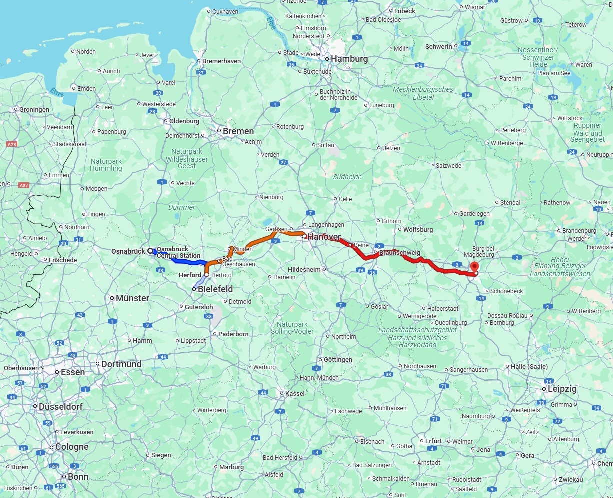 Anreise von Osnabrück Zu Magdeburg Über 