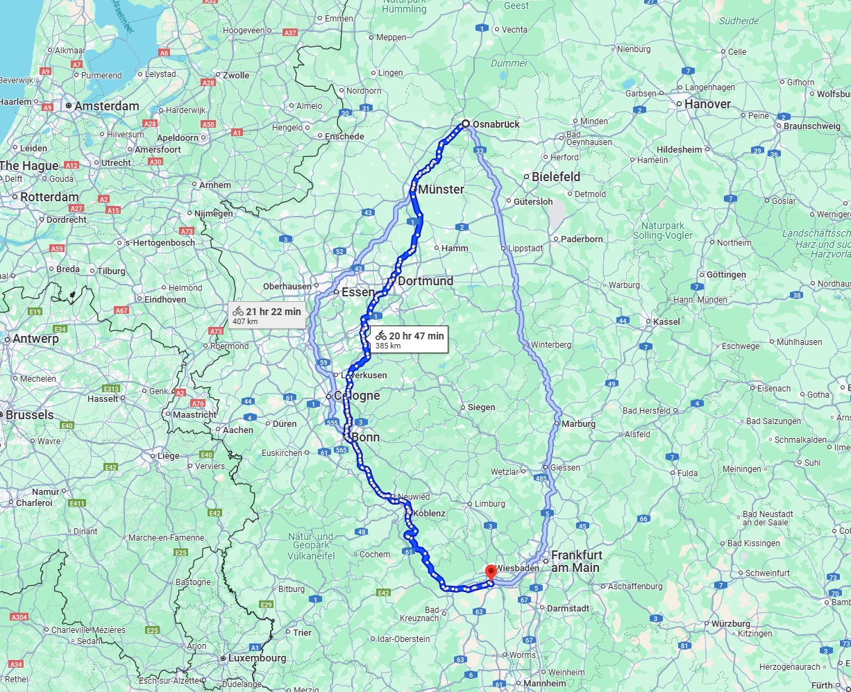 Anreise von Osnabrück Zu Mainz Über 