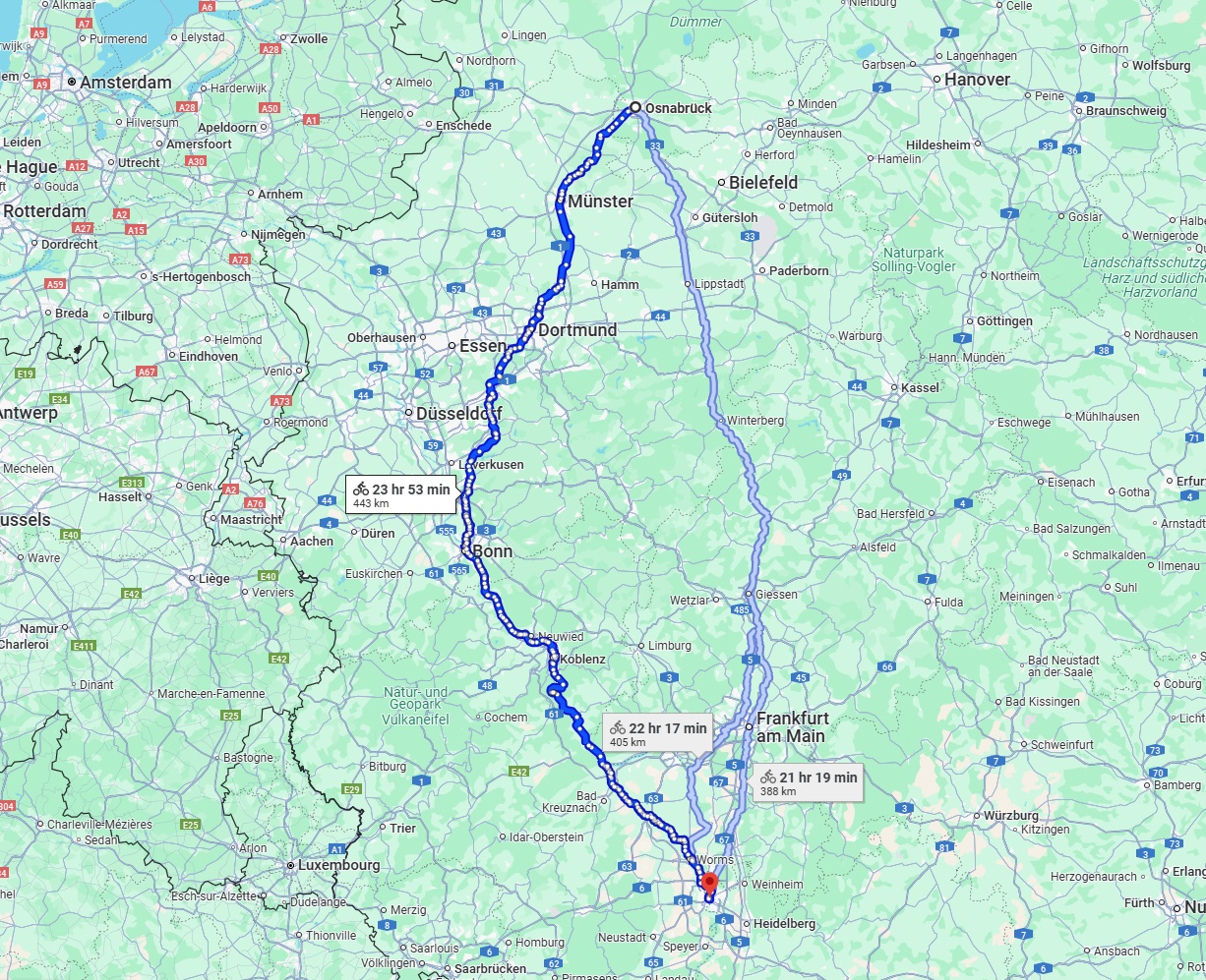 Anreise von Osnabrück Zu Mannheim Über 