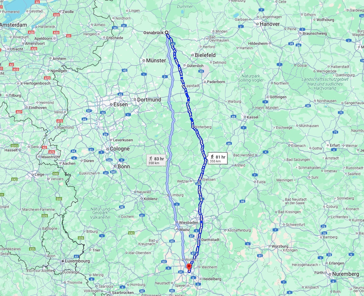 Anreise von Osnabrück Zu Mannheim Über 