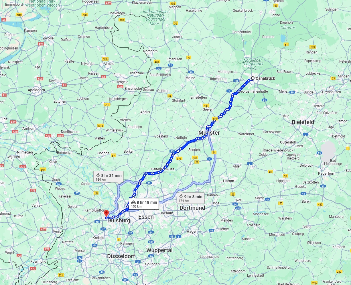 Anreise von Osnabrück Zu Moers Über 