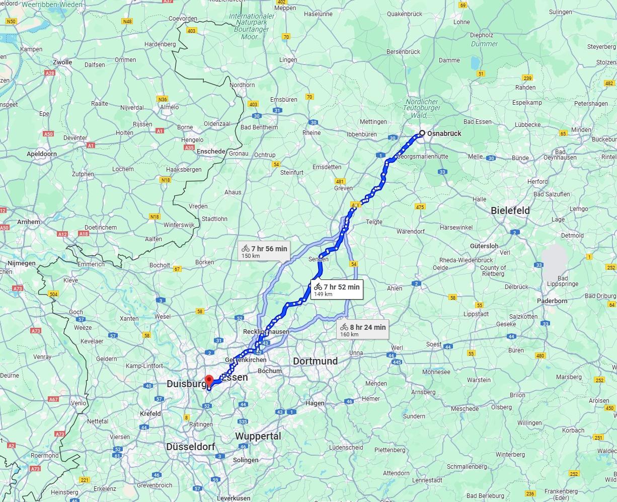 Anreise von Osnabrück Zu Mülheim an der Ruhr Über 