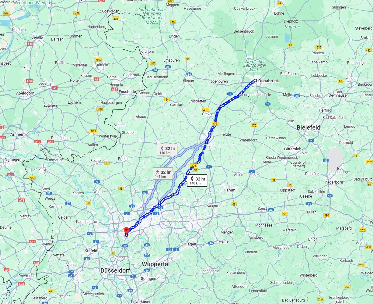 Anreise von Osnabrück Zu Mülheim an der Ruhr Über 