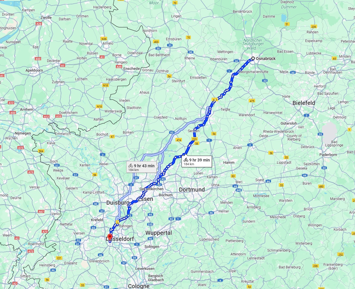 Anreise von Osnabrück Zu Neuss Über 