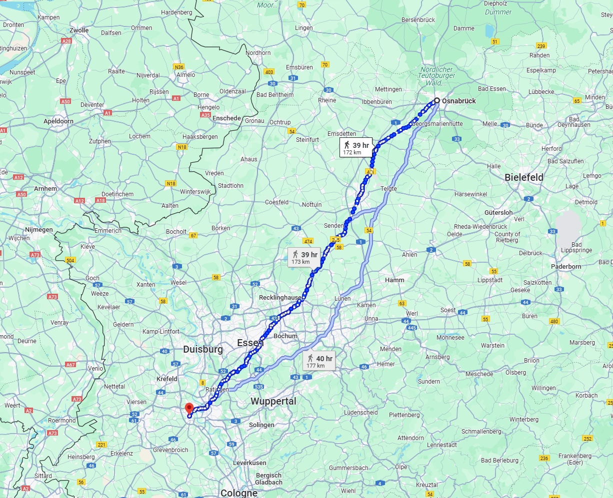 Anreise von Osnabrück Zu Neuss Über 