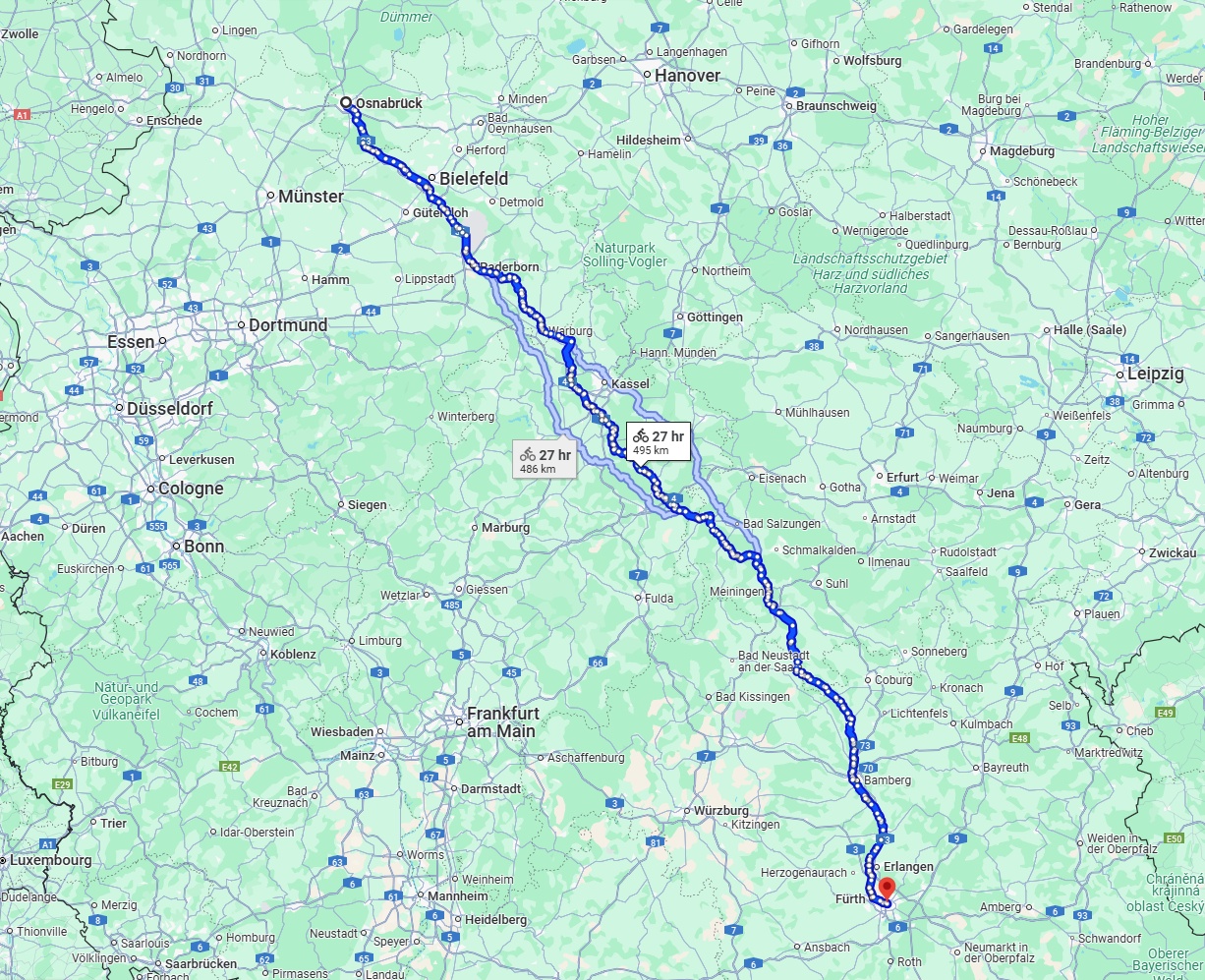 Anreise von Osnabrück Zu Nürnberg Über 