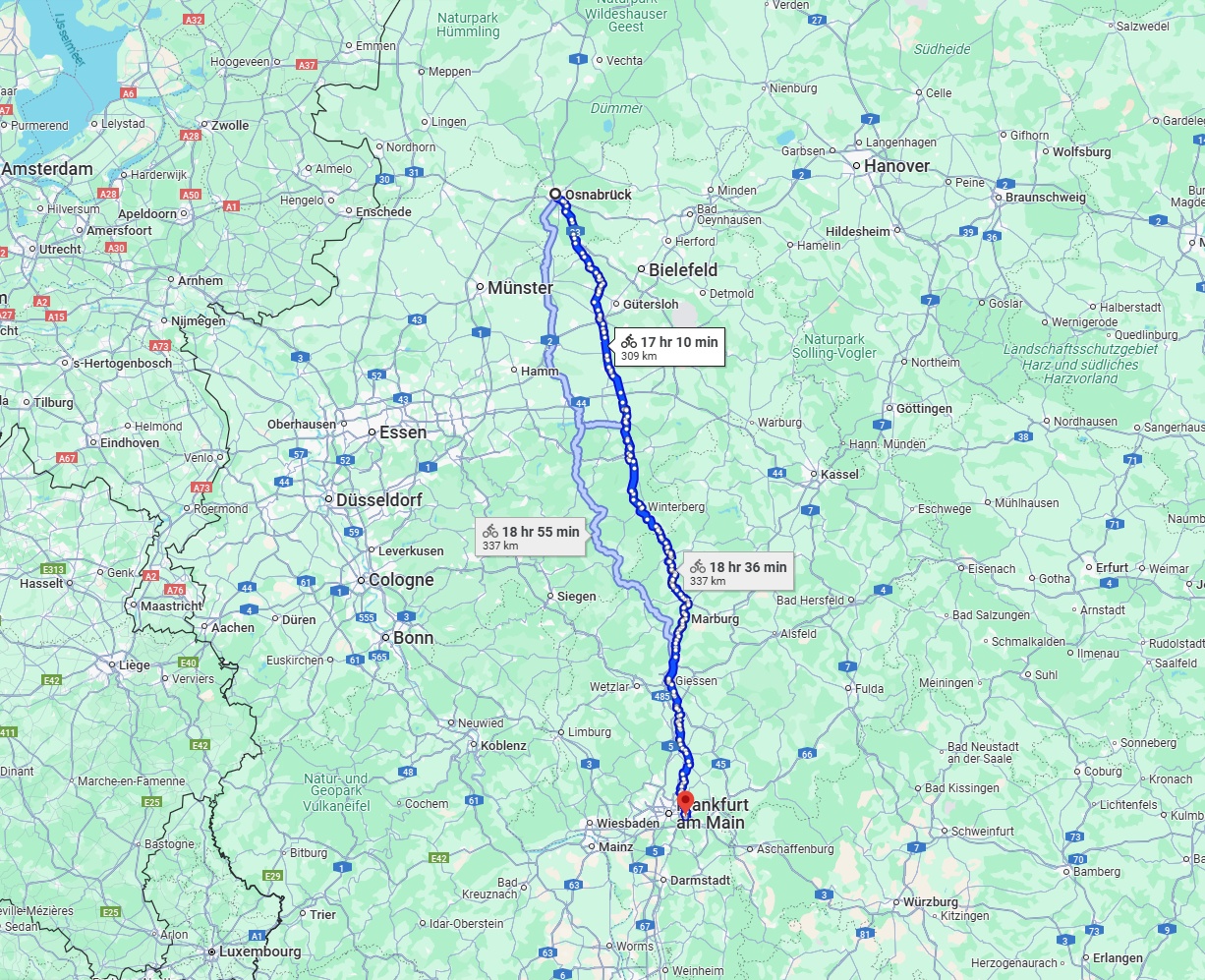 Anreise von Osnabrück Zu Offenbach am Main Über 