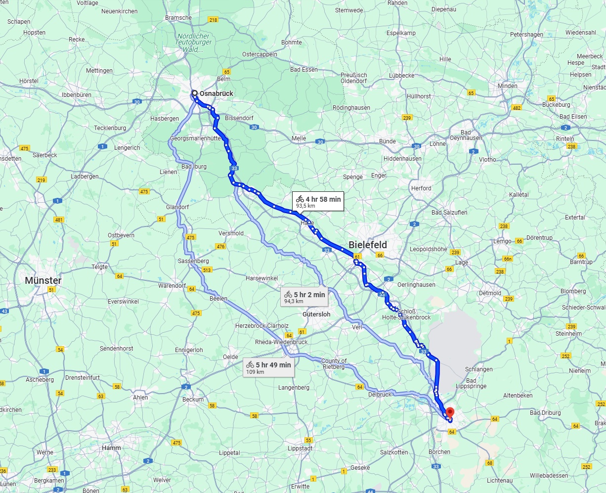 Anreise von Osnabrück Zu Paderborn Über 