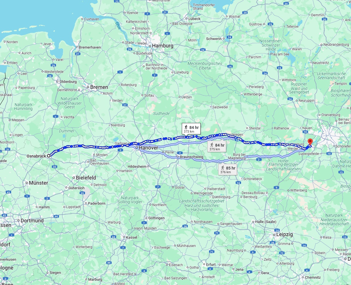 Anreise von Osnabrück Zu Potsdam Über 