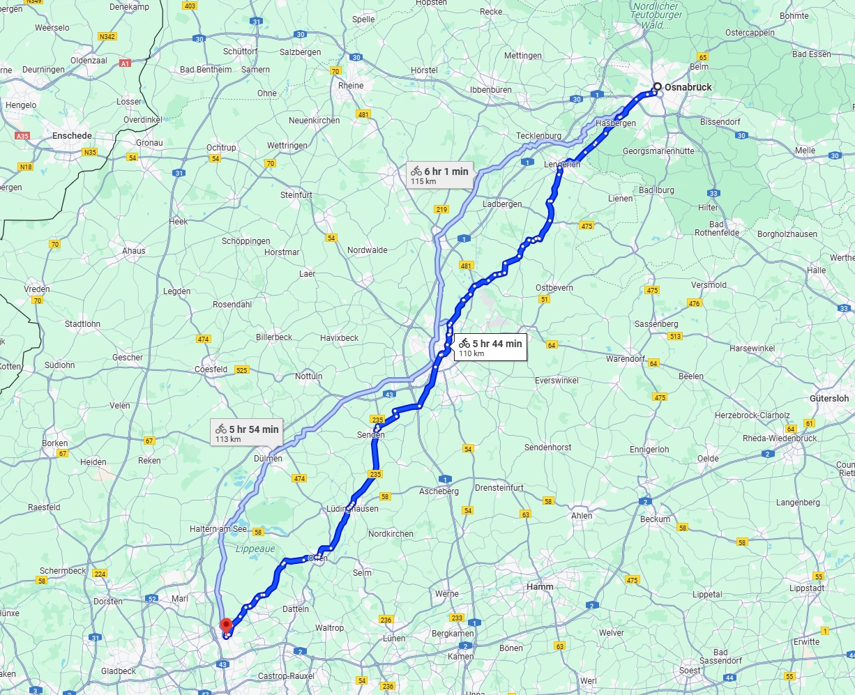 Anreise von Osnabrück Zu Recklinghausen Über 