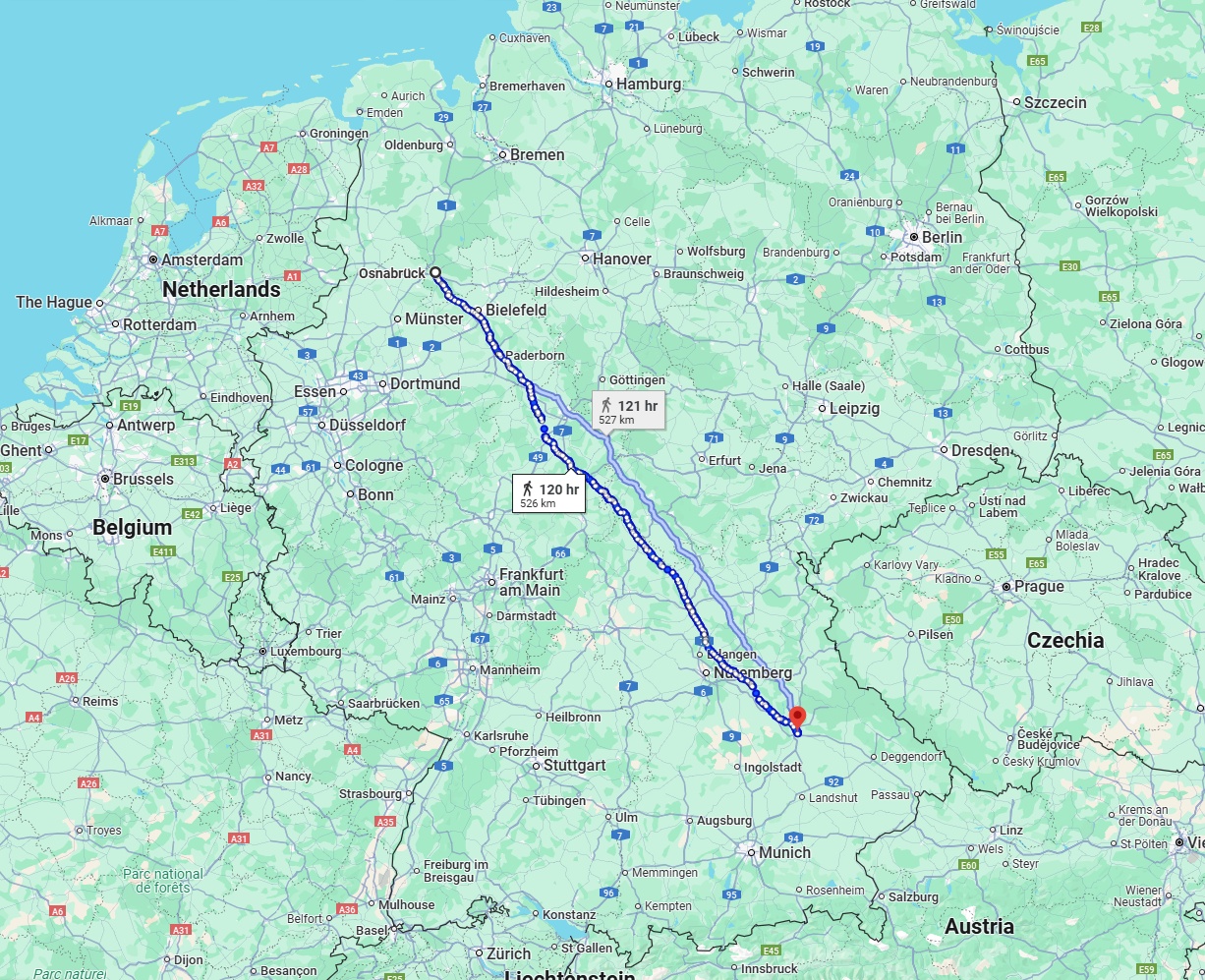Anreise von Osnabrück Zu Regensburg Über 