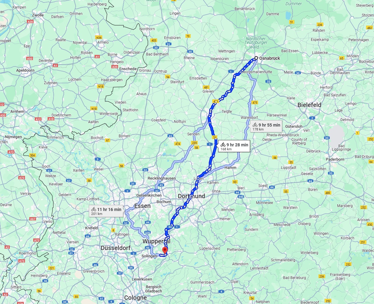 Anreise von Osnabrück Zu Remscheid Über 